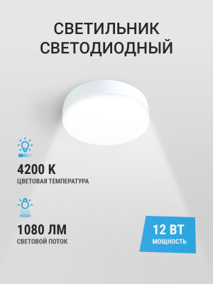 Светильник светодиодный FL-LED SOLO-Ring С  12W 4200K